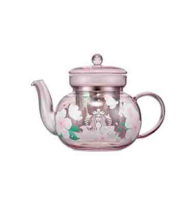 Starbucks Korea 22 Cherry Blossom Blooming Pink Glass Tea Pot 500ml - Sold on eBay Jun 05, 2022 for $72.00