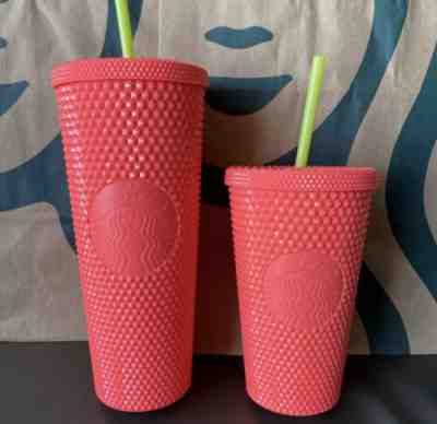 Starbucks Summer 2022 Studded Dragon Fruit Pink Bundle Venti Grande Cold Cup - Sold on eBay Jul 07, 2022 for $70.00