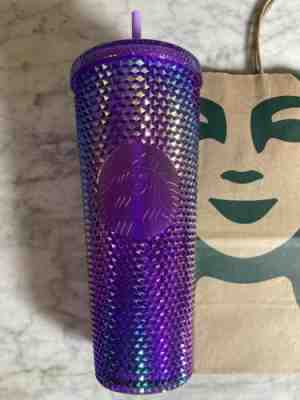 STARBUCKS Summer 2022 BRAND NEW Purple Bling Oil Slick Studded Venti Tumbler - Sold on eBay Jun 03, 2022 for $69.99