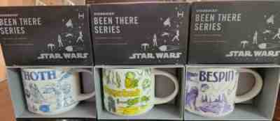 Star Wars Starbucks Been There Series 2020 set Hoth Bespin Dagobah ** NEW ** - Sold on eBay Sep 10, 2022 for $399.99