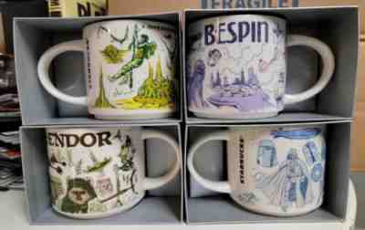 Set of 4 Star Wars Starbucks Been There Mugs Hoth Bespin Dagobah Endor New 2020 - Sold on eBay Oct 11, 2022 for $475.00