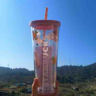 Starbucks 2020 Holiday Pink Summer Strawberry Alpaca 24oz Straw Cold Cup - Sold on eBay Oct 16, 2022 for $406.00