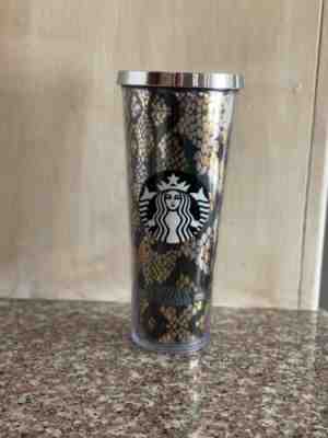 Rare! Starbucks 2014 Rattlesnake Snakeskin Texas Venti Tumbler- No Straw - Sold on eBay Sep 09, 2022 for $187.50