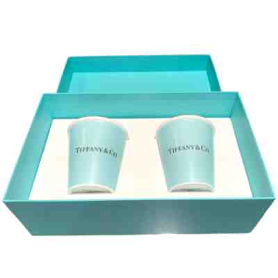 Tiffany Co Paper Cup Mug Set of 2 with Box - Sold on eBay Sep 27, 2022 for $166.32