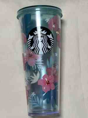 HTF Starbucks Korea Blue Aloha Hibiscus Cold Cup Tumbler 710ml Rare NO straw - Sold on eBay Nov 06, 2022 for $162.50