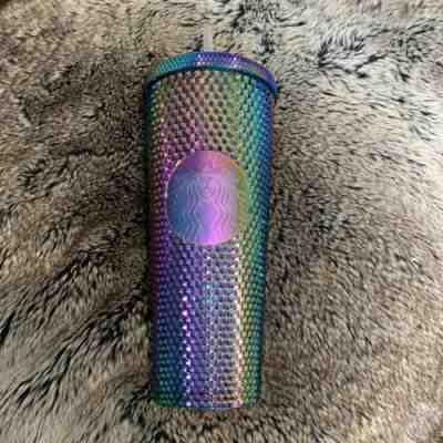 Starbucks Studded Green Oil Slick Tumbler  SELLER RARE - Sold on eBay Oct 12, 2022 for $160.00