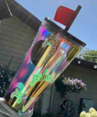 2022 Starbucks Lunar New Year of the Tiger 24oz Iridescent Tumbler NEW W/STIKER - Sold on eBay Aug 30, 2022 for $155.00