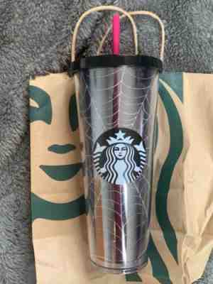 NEW - Starbucks Glitter SPIDERWEB Tumbler Cup Limited Halloween 2019 24 oz NEW - Sold on eBay Aug 30, 2022 for $150.00