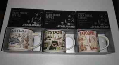 Starbucks STAR WARS 2021 Been There Set of 3 Coffee Mugs Batuu Endor Tatooine - Sold on eBay Aug 31, 2022 for $199.95