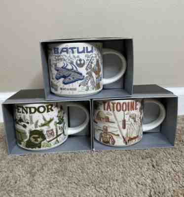 Disney Star Wars Starbucks Been There Series Mug Set Of 3 Tatooine Batuu & Endor - Sold on eBay Nov 08, 2022 for $199.00