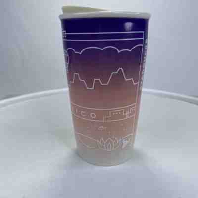 2016 Starbucks New Mexico Travel Mug Ceramic w/ Lid 12 oz Purple Pink Ombre - Sold on eBay Nov 08, 2022 for $179.99