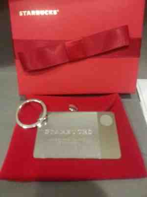 NIB Starbucks Sterling Silver 2014 Limited Edition Keychain Gift Card No Value - Sold on eBay Nov 14, 2022 for $189.95