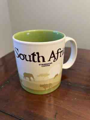 Starbucks SOUTH AFRICA Icon Mug Safari Lion Tree of Life Elephant 16oz 2017 RARE