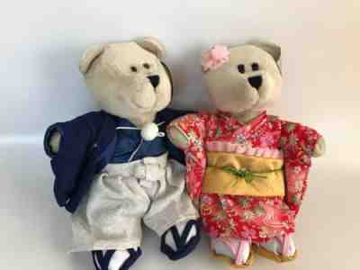 Rare Starbucks Japan Bearista Boy & Girl Happy Set wearing Kimono New with tag - Sold on eBay Nov 07, 2022 for $138.33