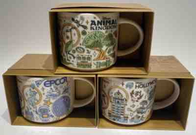THREE Disney Starbucks EPCOT HS AK Been There Series 50th Anniversary MUG NWT - Sold on eBay Nov 08, 2022 for $135.00