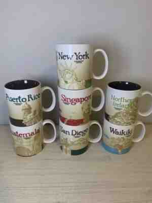 Lot of 7 Starbucks Mugs Collector Series YOU ARE HERE & BEEN THERE Waikiki NY - Sold on eBay Sep 14, 2022 for $134.00