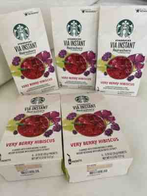 5 Box VIA Instant Refreshers Very Berry Hibiscus 30 Packets/Box 8/21 - Sold on eBay Nov 13, 2022 for $185.00