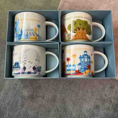 Starbucks you are here mugs Walt Disney World Set Of 4 Parks - Sold on eBay Nov 21, 2022 for $170.00