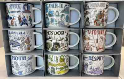 Starbucks STAR WARS Been There Series Mug Set (9) 2020 2021 2022 NEW Full Set