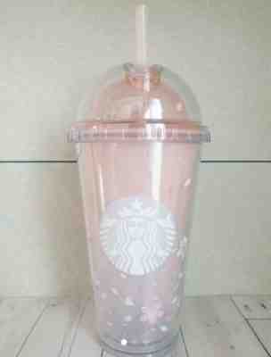 NEW!RARE! STARBUCKS KORIA Tumbler Cold Cup Plastic Dome Lid SAKURA 473ml F/S