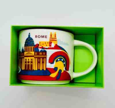 Starbucks City Mug - You are here Series YAH Rome Roma Italy 14oz NEW US Seller