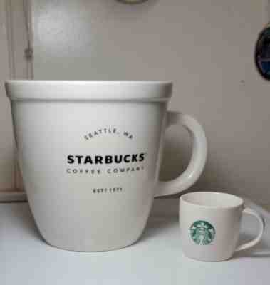 Starbucks Collectors GiantÂ  138oz Limited Edition Ceramic Abbey Mug Christmas