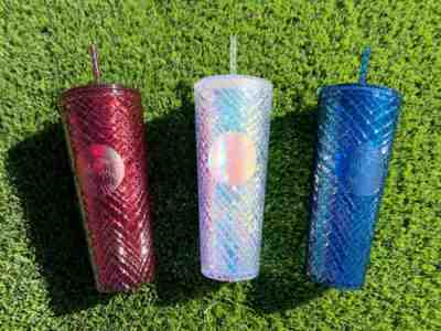 Starbucks Holiday 2022 Iridescent Unicorn, Azure Blue, Red Bling Venti Tumblers - Sold on eBay Nov 15, 2022 for $125.00