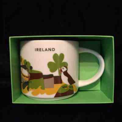Starbucks Ireland YAH Mug Sheep Cliffs Moher Shamrock Puffin Thatch Cottage New - Sold on eBay Oct 26, 2022 for $139.99
