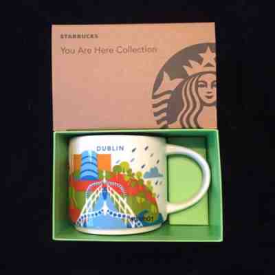 Starbucks Dublin YAH Mug Ireland Haâ??penney Bridge Shamrock Poolbeg Liffey Harp