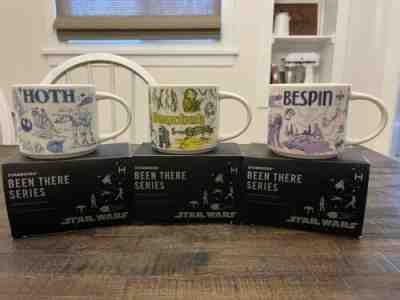Disney Star Wars Starbucks Been There Mugs set of 3: Hoth, Bespin, Dagobah new - Sold on eBay Dec 08, 2022 for $545.00