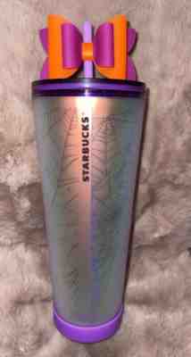 NWT HTF Starbucks Halloween 2021 Purple and Frosted White Spiderweb Tumbler 24oz - Sold on eBay Dec 08, 2022 for $199.00