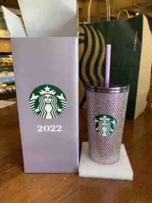 New Starbucks 2022 Taiwan 16oz SS Purple Rhinestone Cold Cup Tumbler - Sold on eBay Dec 07, 2022 for $138.87