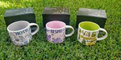 Disney Parks Starbucks Star Wars Been There Series Mugs SetÂ  Hoth Dagobah Bespin - Sold on eBay Jan 01, 2023 for $550.00