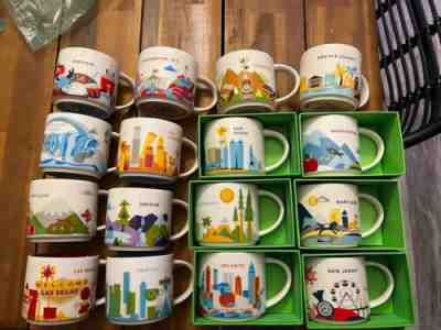 Lot Of 16 Starbucks You Are Here Mugs For Kathy - Combined Shipping Included - Sold on eBay Jan 02, 2023 for $200.00