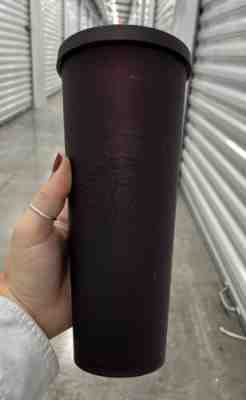 Starbucks Tumbler Cup 24 Oz Halloween 2019 Matte Plum Black Cherry - No Straw - Sold on eBay Dec 26, 2022 for $195.00