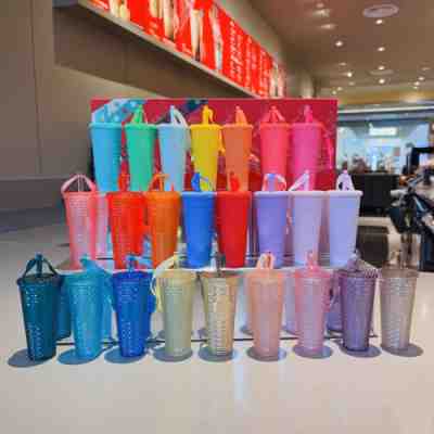 Starbucks China 2022 Xmas 24 PCS Mini Studded Cup Keychains Ornament W/ Gift Box - Sold on eBay Dec 31, 2022 for $180.00