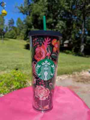 RARE Starbucks Ban.do Midnight Floral Cup Venti Coffee Tumbler 24 Oz With Straw - Sold on eBay Jan 02, 2023 for $169.96
