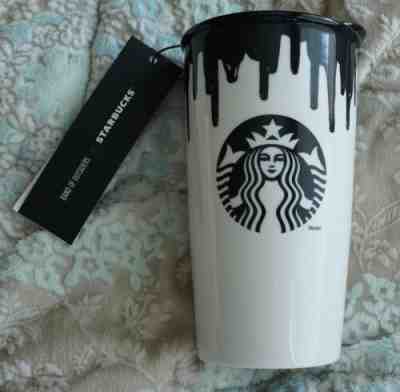 Starbucks Band Of Outsiders Black Drip Ceramic Double Wall Cup Mug Limited - Sold on eBay Dec 15, 2022 for $145.00
