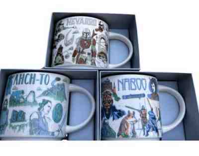 IN HAND Disney Star Wars Starbucks Been There Set of 3 Mug Naboo Ahch-To Nevarro - Sold on eBay Dec 31, 2022 for $139.99