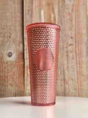 Starbucks 2019 Limited Edition Rose Gold Studded 24 oz Tumbler Cup BRAND NEW - Sold on eBay Dec 22, 2022 for $125.00