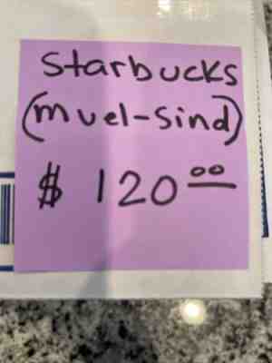 Starbucks (MUEL-SIND) - Sold on eBay Dec 08, 2022 for $120.00