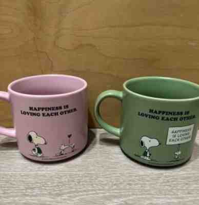 Starbucks japan Stacking Mug Snoopy Pink and Green Set NEW - Sold on eBay Dec 16, 2022 for $120.00