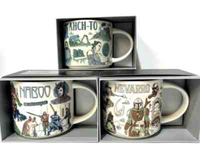 Disney 2022 Star Wars Starbucks Been There Mugs Set of 3 Naboo, Ahch-To, Nevarro - Sold on eBay Nov 24, 2022 for $119.00