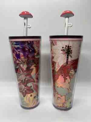 Starbucks Holiday 2022 Enchanted Forest Cup w/Mushroom Straw Topper NEW Lot of 2 - Sold on eBay Nov 30, 2022 for $115.00