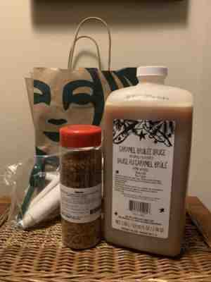 Starbucks Limited Caramel Brulee Syrup Sauce &Brulee Topping - Sold on eBay Dec 02, 2022 for $110.00