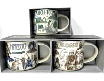Disney 2022 Star Wars Starbucks Been There Mugs Set of 3 Naboo, AhchTo, Nevarro - Sold on eBay Dec 13, 2022 for $109.99