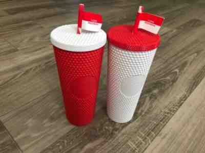 Starbucks Indonesia Red & White Studded Tumblers Set Of 2 BNWT shipping in US - Sold on eBay Dec 31, 2022 for $130.00