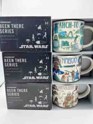 Disney 2022 Star Wars Starbucks Been There Mugs â?¡Set of 3â?¡ Naboo Ahch-To Nevarro - Sold on eBay Oct 28, 2022 for $109.99