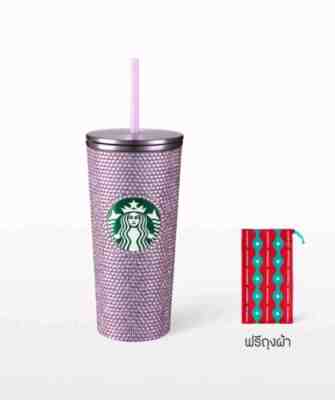 Starbucks 2022 Holiday Stainless Steel Cold Cup Tumbler Rhinestone Purple - Sold on eBay Nov 06, 2022 for $109.00