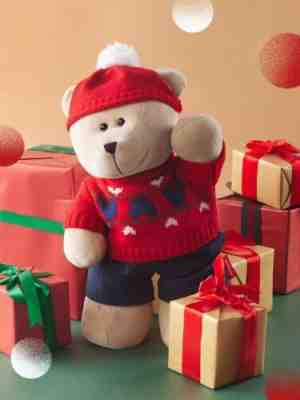 New Starbucks 2020 China Big size Christmas Red warm sweater Bear Bearista - Sold on eBay Dec 27, 2022 for $104.99